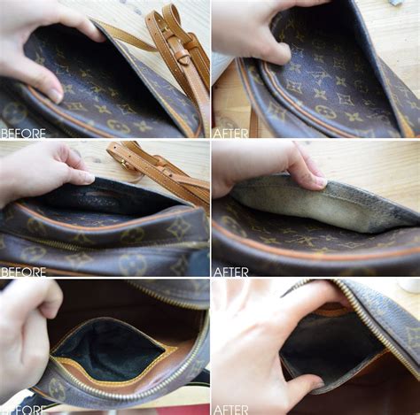 sticky louis vuitton lining repair